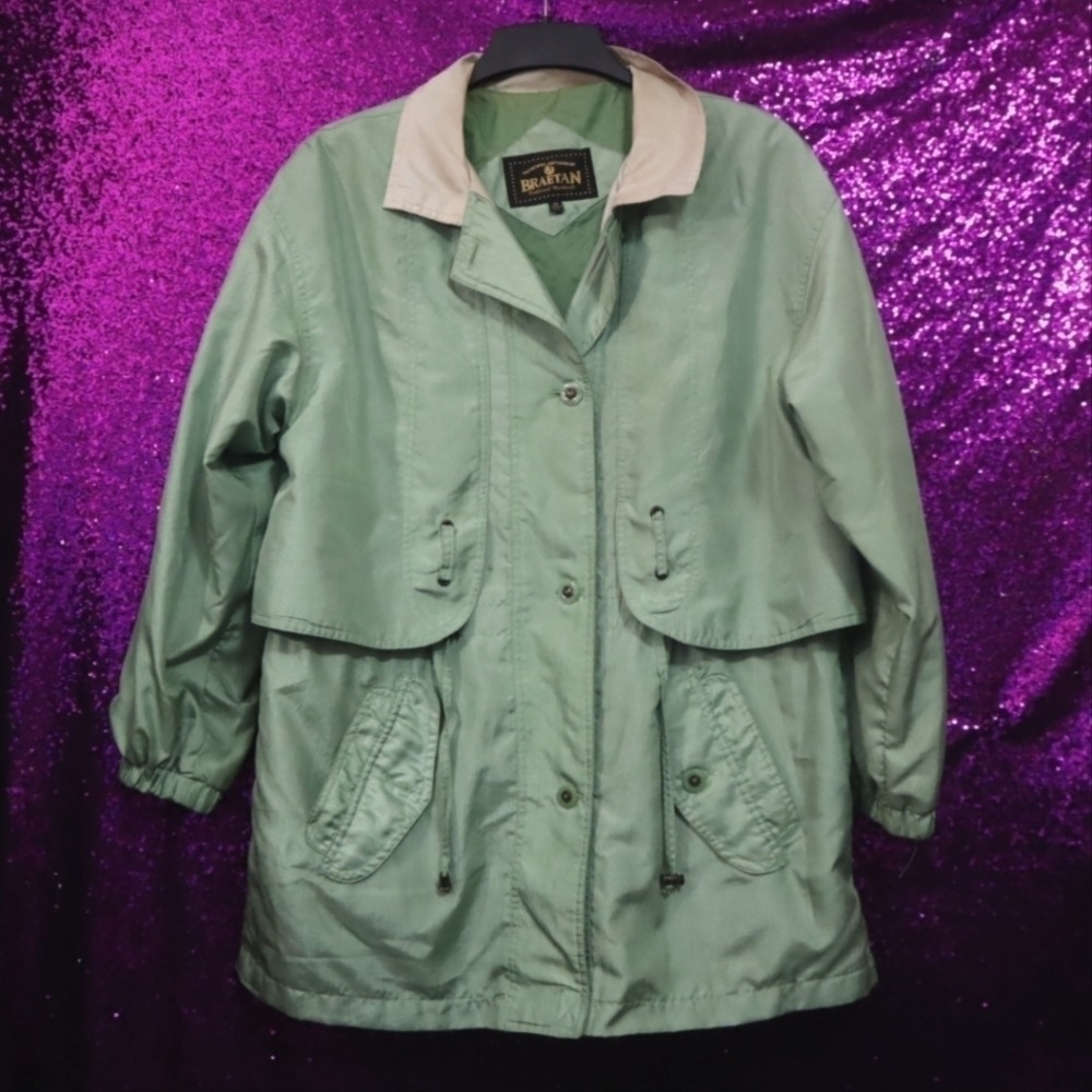 Green Windbreaker Medium Braetan Womens Vintage 90s Y2K Retro Gorpcore Jacket
